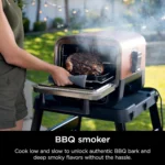 باربیکیو برقی فضای باز Ninja Woodfire OO101EU – ۸ در ۱ با تکنولوژی Woodfire و دمای تا ۳۷۰°C - تصویر 3